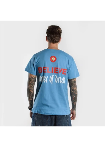 Голубая футболка believe мужская голубой Power