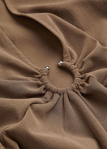 Темно-бежева кежуал сукня силуетна H&M однотонна