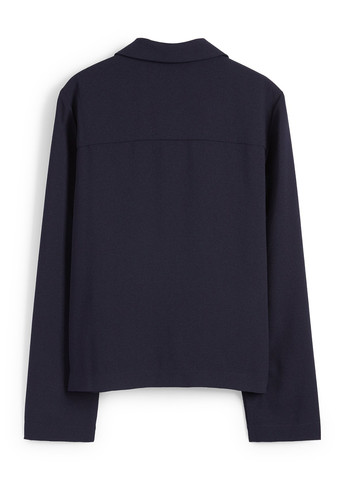 Темно-синяя кэжуал рубашка однотонная C&A