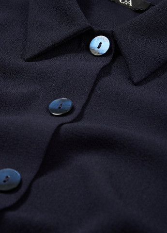 Темно-синяя кэжуал рубашка однотонная C&A