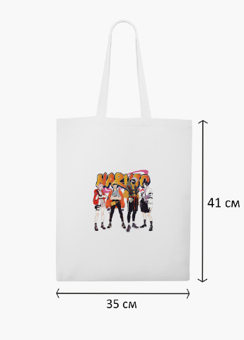 Эко сумка шоппер белая Наруто (Naruto) (9227-2630-WT-2) экосумка шопер 41*35 см MobiPrint (219151210)