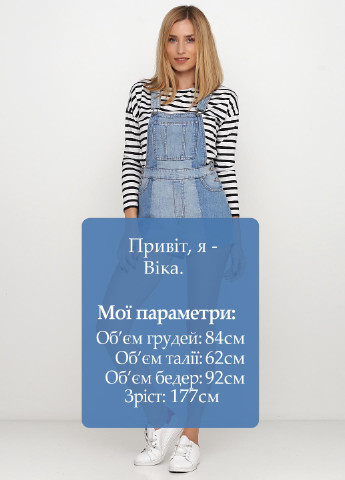 Комбинезон H&M комбинезон-шорты голубой денил