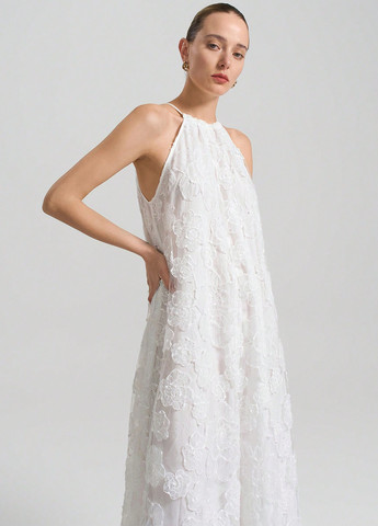 Білий кежуал сукня а-силует SHEIN однотонна