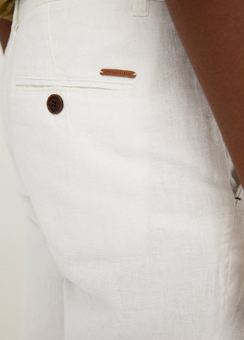 Белые кэжуал демисезонные прямые брюки Springfield