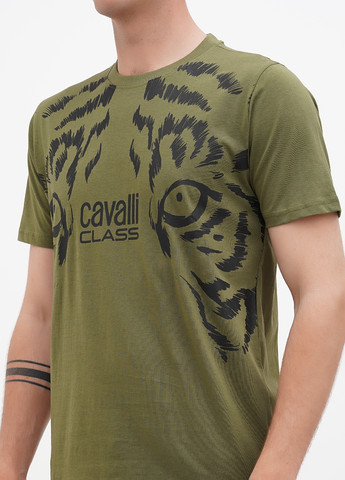 Хакі (оливкова) футболка CAVALLI