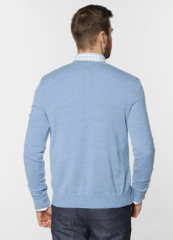 Блакитний зимовий пуловер чоловічий Arber V-neck FF