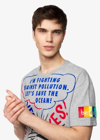 Сіра футболка United Colors of Benetton