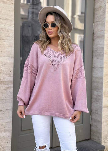 Светло-розовый демисезонный пуловер пуловер No Brand