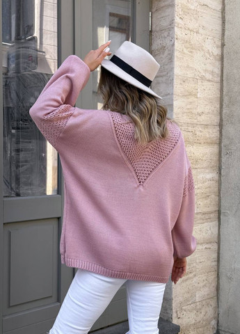 Светло-розовый демисезонный пуловер пуловер No Brand