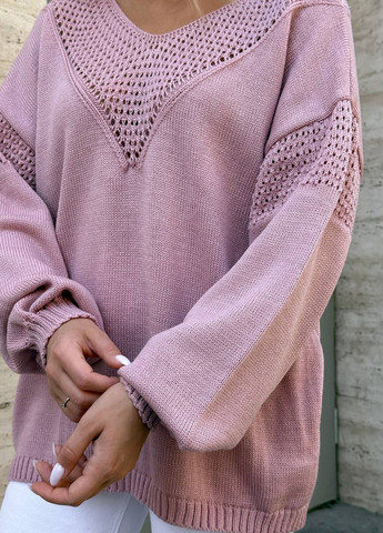 Светло-розовый демисезонный пуловер пуловер No Brand