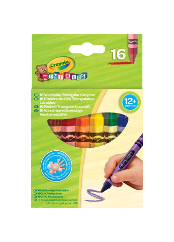 Набор для творчества Mini Kids треугольных восковых мелков 16 шт (256316.112) Crayola (254067596)