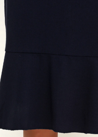 Темно-синяя офисная юбка BRANDTEX CLASSIC миди
