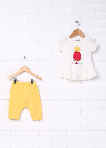 Комбинированный летний костюм ( футболка, леггинсы) с коротким рукавом Bonne Baby
