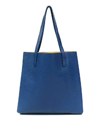 Сумка Italian Bags шоппер однотонная синяя кэжуал