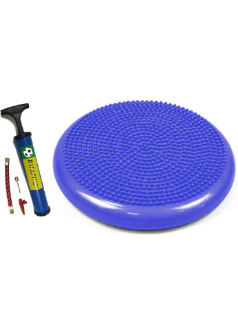Балансировочная массажная подушка синяя с насосом (сенсомоторный массажный балансировочный диск для баланса и массажа) EasyFit (241214915)
