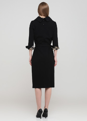 Черное кэжуал платье футляр Roberto Cavalli однотонное