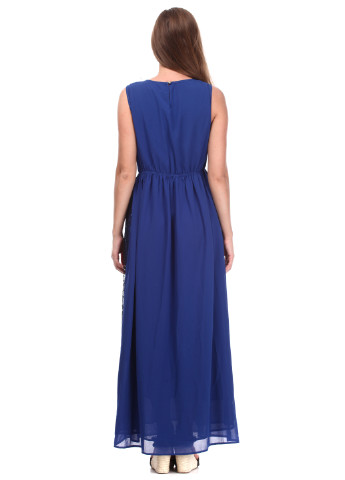 Синее кэжуал платье Sofia однотонное