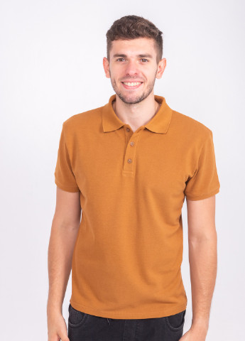Горчичная футболка-футболка поло мужская для мужчин TvoePolo однотонная