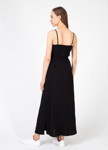 Чорна кежуал сукня з відкритими плечима Lilove однотонна
