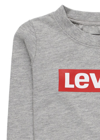 Светло-серый демисезонный кэжуал лонгслив Levi's с логотипом