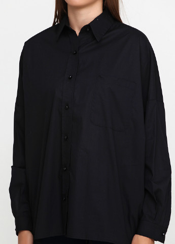 Черная кэжуал рубашка однотонная Pinko