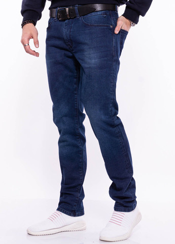 Темно-синие демисезонные зауженные джинсы Time of Style