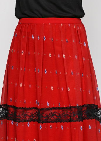 Красная кэжуал с рисунком юбка Silvian Heach макси