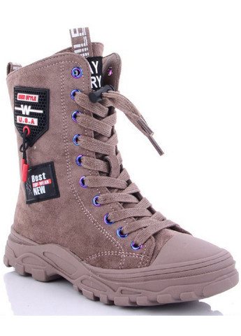 Демісезонні черевики на шнурівці L1980-5 37 Бежевий Lilin (211067178)