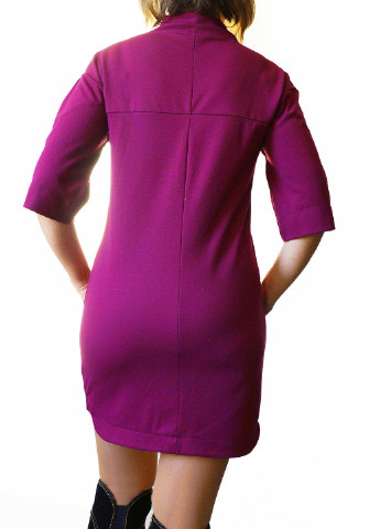 Фуксиновое (цвета Фуксия) кэжуал короткое платье из плотной джерси цвета фуксия ITSMINE однотонное