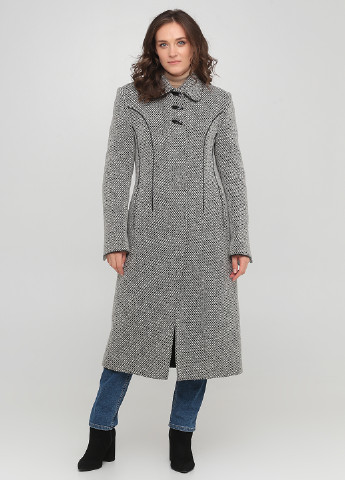 Черно-белое демисезонное Пальто однобортное Nina Vladi