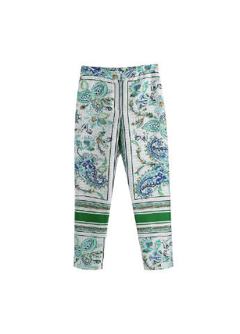 Зеленые демисезонные брюки Berni Fashion