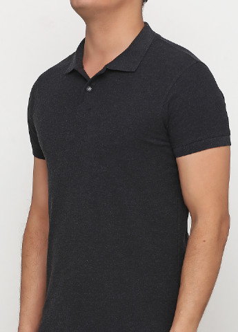 Темно-серая футболка-поло для мужчин No Brand однотонная
