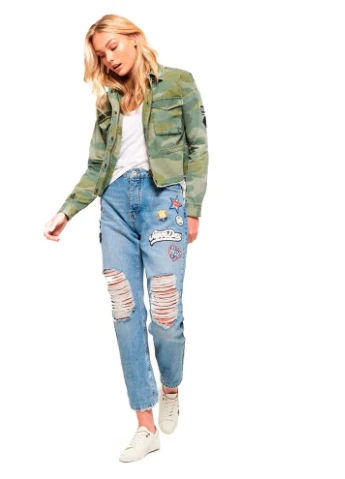 Оливковая (хаки) демисезонная куртка Superdry