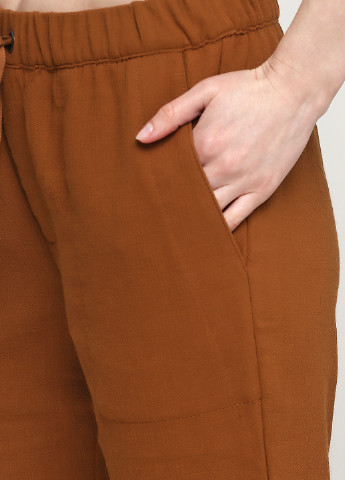Коричневые кэжуал демисезонные чиносы брюки Mango