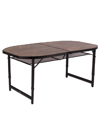 Стіл Woodbine Oval 150x80 cm Black/Wood look (1404230) Bo-Camp (253429767)