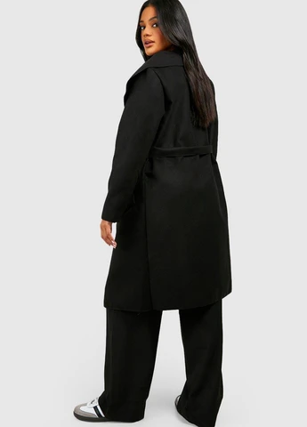 Черное демисезонное Пальто Boohoo