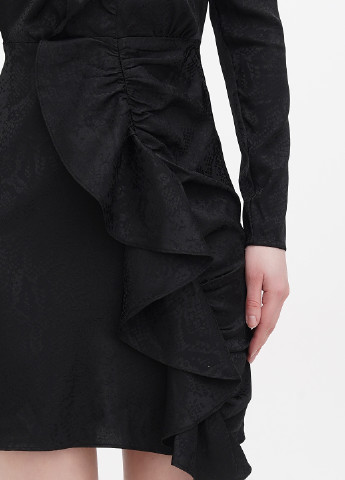 Черное кэжуал платье футляр Motivi однотонное