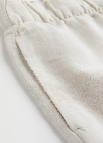 Светло-бежевые кэжуал летние кюлоты брюки H&M