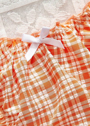 Помаранчевий демісезонний купальник (топ, трусики) танкіні, роздільний SHEIN