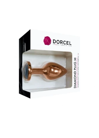 Металлическая анальная пробка с украшением в виде кристалла - Diamond Plug M Dorcel (252313642)