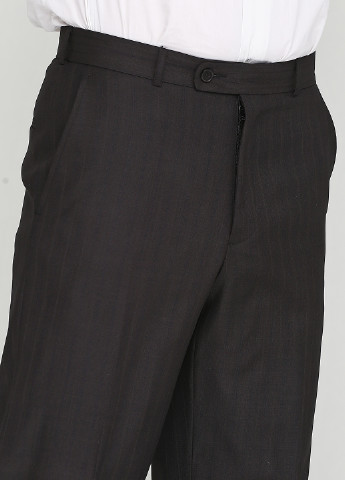 Темно-коричневые классические демисезонные прямые брюки Galant