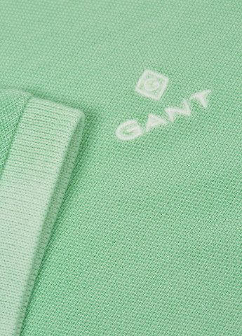 Мятная женская футболка-поло Gant однотонная