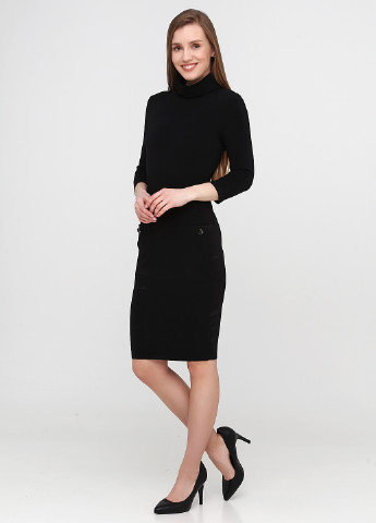 Чорна кежуал плаття, сукня сукня-водолазка Vero Moda однотонна