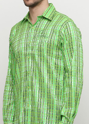 Сорочка Recodar смужка зелена кежуал бавовна