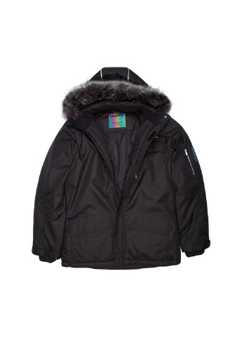 Черная зимняя куртка зимняя marten 2 Huppa
