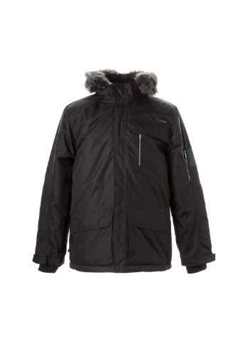 Черная зимняя куртка зимняя marten 2 Huppa