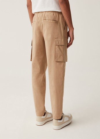 Светло-коричневые кэжуал демисезонные карго брюки OVS