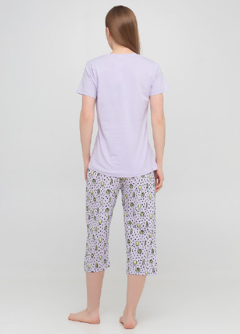 Сиреневая всесезон пижама (футболка, бриджи) футболка + шорты Boyraz