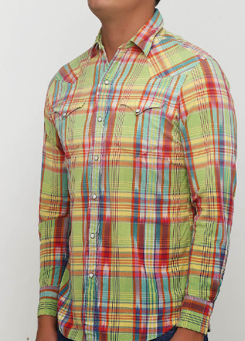 Салатовая кэжуал рубашка в клетку Ralph Lauren