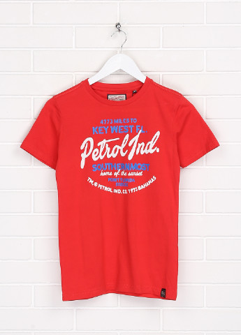 Красная летняя футболка Petrol Industries